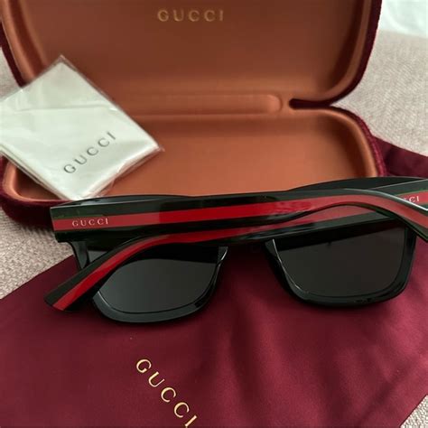 gucci red and blue sunglasses|gucci sunglasses red green stripe.